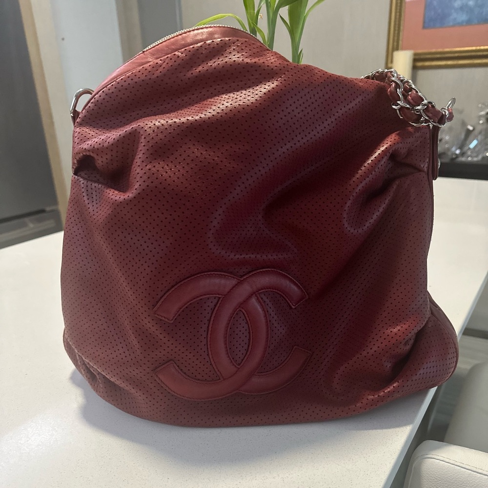 Red Chanel bag